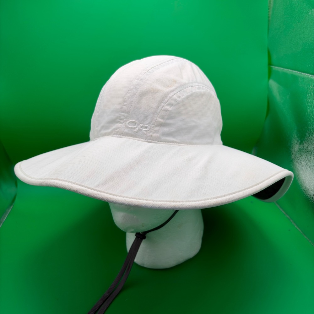 Outdoor Research Oasis Packable Sun Hat Womens Adjustable White UPF 50 Hiking OR